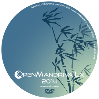Printable CD/DVD label for OpenMandriva Lx 2014.0